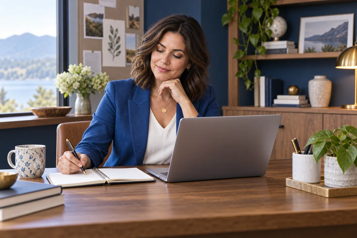 A business owner preparing an introduction